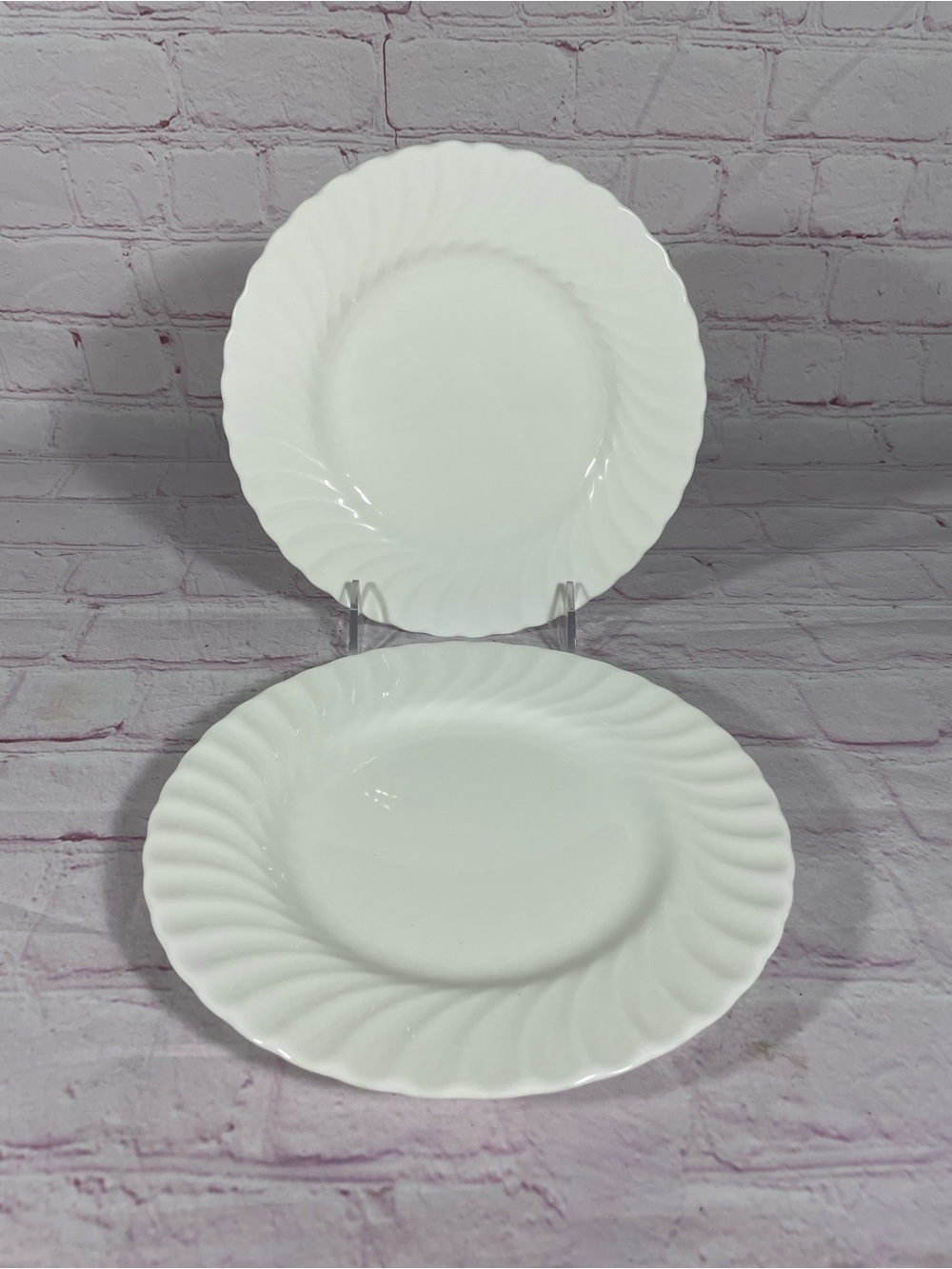 Vintage Minton White Fife Bone China Salad Plates 7 7/8” England Discontinued